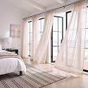 NICETOWN Long Sheer Curtains for Living Room, Rod Pocket Soft Voile Sheer Window Treatments Elegant &amp; Airy with Light Filtering for Kids Room, Taupe, W60 x L95, 4 Panels