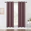 NICETOWN Modern Blackout Curtains Noise Reducing, Thermal Insulated and Privacy Room Darkening Drape Panels for Boy's Guest Room Door Window (Dry Rose, 2 Panels, W42 x L72 -Inch)