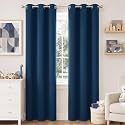 NICETOWN Morrocan Blue Blackout Curtains 86 inch Long, 2 Panels