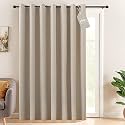 NICETOWN Natural Beige Blackout Curtain 100 inch Wide 100% Light Blocking