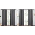 NICETOWN Noise Reducing Blackout Curtains 84" Long for Bedroom, Grey, 42" Wide, 2 Panels, Thermal Insulated Room Darkening Drapes for Home Family Decorations (Pack of 2)