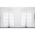 NICETOWN Plain White Sheer Curtains 95 Inch Long, Airy Voile Drapes with Light Filtering Breathable Fabric for Hallway and Living Room, 60" W x 95" L, 4 Panels Set