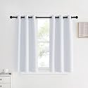 NICETOWN Room Darkening Curtain Panels, 2 Panels, 34 by 40, Greyish White, Window Treatment Thermal Insulated Grommet Light Blocking Curtains Drapes for Bedroom/Home Office