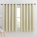 NICETOWN Room Darkening Curtain Panels for Cafe, Thermal Insulated Grommet Room Darkening Draperies/Drapes for Window (Beige, 2 Panels, W70 x L63 -inch)