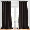 NICETOWN Room Darkening Curtain Panels - Home Fashion Ring Top Thermal Insulated Room Darkening Curtains for Bedroom/Nursery (Toffee Brown=Light Toffee Brown, 2 Panels, 52 inches W x 95 inches)