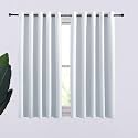 NICETOWN Room Darkening Draperies Curtains Panels, Window Treatment Thermal Insulated Grommet Room Darkening Curtains/Drapes for Bedroom (Greyish White, 2 Panels, 70 by 54)