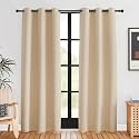 NICETOWN Room Darkening Draperies Window Curtain Panels, Biscotti Beige, 2 Panels, W42 x L80 -inch, Thermal Insulated Grommet Room Darkening Curtains for Bedroom
