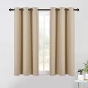 NICETOWN Room Darkening Draperies Window Curtain Panels, Thermal Insulated Grommet Room Darkening Curtains for Bedroom (Biscotti Beige, 2 Panels, W42 x L54)