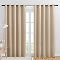 NICETOWN Room Darkening Window Curtain Panels, Thermal Insulated Grommet Room Darkening Curtains for Bedroom (Biscotti Beige, 2 Panels, W70 x L84 -inch)