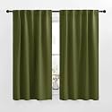 NICETOWN RV Curtains for Camper Windows - (Olive Green Color) 42x50 Inch, 2 Panels Set, Thermal Insulated Room Darkening Blackout Drapes/Draperies with Rod Pocket &amp; Back Tab for Half Window