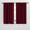 NICETOWN RV Curtains for Camper Windows - (Wine Red Color) 42x40 Inch, 2 Panels Set, Thermal Insulated Room Darkening Blackout Drapes/Draperies with Rod Pocket &amp; Back Tab for Half Window