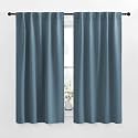 NICETOWN Smoky Blue Blackout Curtains for Living Room 34" x 48" 2 Panels