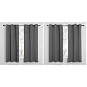NICETOWN Thermal Insulated Grommet Blackout Curtains for Bedroom (2 Panels, W42 x L63 -Inch, Grey) (Pack of 2)