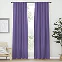 NICETOWN Vertical Blinds Window Curtain Panels - (Lilac Color) 42 by 84 Inches, Set of 2, Energy Saving Rod Pocket and Back Tab Blackout Curtains for Nursery loft Cafe Laundry