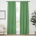 NICETOWN Vertical Blinds Window Curtain Panels - (Forest Green Color) 42 by 84 Inches, Set of 2, Energy Saving Rod Pocket and Back Tab Blackout Curtains for Nursery loft Cafe Laundry