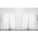 NICETOWN Voile Sheer Window Curtains for Bedroom, Rod Pocket Elegant Airy Sheer Curtains Sweep the Floor for Living Room, W60 x L95, 4 Panels, Ivory