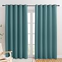 NICETOWN Window Curtain Panels, Thermal Insulated Solid Grommet Blackout Draperies/Drapes (Sea Teal, 1 Pair, 70 by 84-inch)