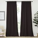 NICETOWN Window Curtains Blackout Panels - (Toffee Brown Color) 52 inches x 108 Inch, 2 Panels, Blackout Drapes for Sliding Glass Door