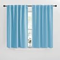 NICETOWN Window Treatment Blackout Curtains and Draperies - (Blue Color) 42x40 inch, 2 Panels, Room Darkening Blackout Panel Drapes for Bedroom