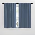 NICETOWN Window Treatment Blackout Curtains and Draperies - (Stone Blue Color) 42x40 inch, 2 Panels, Room Darkening Blackout Panel Drapes for Bedroom