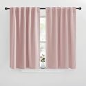 NICETOWN Window Treatment Blackout Curtains and Draperies - (Blush Pink Color) 42x40 inch, 2 Panels, Room Darkening Blackout Panel Drapes for Bedroom