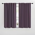 NICETOWN Window Treatment Blackout Curtains and Draperies - (Plum Color) 42x40 inch, 2 Panels, Room Darkening Blackout Panel Drapes for Bedroom