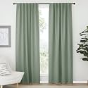 NICETOWN Window Treatment Blackout Window Blinds - (Greyish Green Color) 52x72 inch, 1 Pair, Back Tab/Rod Pocket Blackout Draperies for Bedroom