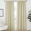 NICETOWN Window Treatment Blackout Window Blinds - (Beige Color) 52x72 inch, 1 Pair, Back Tab/Rod Pocket Blackout Draperies for Bedroom
