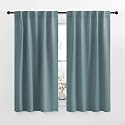 NICETOWN Window Treatment Curtains Room Darkening Drapes - (Greyish Blue Color) 34 Width X 48 Drop Each Panel, 2 Panels Set, Curtains and Draperies for Kitchen