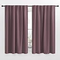 NICETOWN Window Treatment Curtains Room Darkening Drapes - (Dry Rose Color) 52 Width X 54 Drop Each Panel, 2 Panels Set, Curtains and Draperies for Kitchen