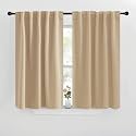 NICETOWN Blackout Curtain Panels for Living Room - (Biscotti Beige Color) 29x36 inch, 2 Panels Set, Room Darkening Blackout Drapes for Window