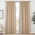 NICETOWN Window Treatment Elegant Curtains - (Biscotti Beige Color) 70 X 84, 1 Pair, Room Darkening Curtains and Drapes for Bedroom
