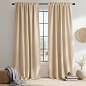 NICETOWN Window Treatment Room Darkening Draperies - (Biscotti Beige Color) 52 Width X 108 Length, Room Darkening Curtains and Drapes for Bedroom