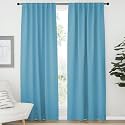 NICETOWN Window Treatment Solid Blackout Curtains - (Teal Blue=Light Blue) 52x84 inch, 2 Panels, Blackout Drapery Panels for Kids Bedroom