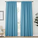 NICETOWN Window Treatment Solid Blackout Curtains - (Teal Blue) 70x84 inch, 2 Panels, Blackout Drapery Panels for Kids Bedroom