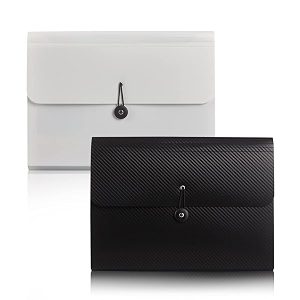 nicfaec expanding file folder with 13 pocketspolypropylene 129934 x 94534 x 1134for work school home office blackwhite2pack