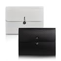 Nicfaec Expanding File Folder with 13 Pockets,Polypropylene, 12.99" x 9.45" x 1.1"for Work, School, Home, Office, Blackwhite(2Pack)