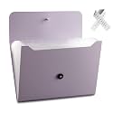 Nicfaec Expanding File Folder, 13 Pockets, Purple, Polypropylene