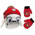 Nick Boys' Winter Hat and Mittens Set, Paw Patrol Chase Marshall Toddler Beanie for Ages 2-4