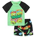 Nickelodeon Teenage Mutant Ninja Turtles Boys Short Sleeve T-Shirt and Short Set for Big Kids