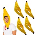 Nicky Bigs Novelties Banana Hat, Yellow Plush Halloween Costume Accessory