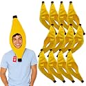 Nicky Bigs Novelties Banana Hat, Yellow Plush Halloween Costume Accessory