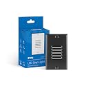 Nicor STP2 Vertical Louvered Black LED Step Light with Photocell (STP2L120VBKPC)