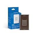 Nicor STP2 Vertical Louvered Oil-Rubbed Bronze LED Step Light with Photocell (STP2L120VOBPC)