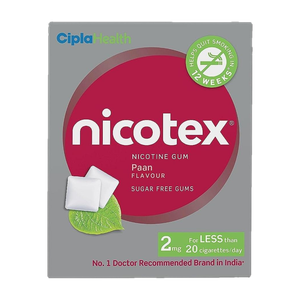 Nicotex 2mg 12 Gums Paan Flavour Smoking