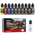 Nicpro 10 Colors Acrylic Model Wash Paint Set, 20ml Ready to Use Washes
