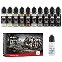 Nicpro 10 Colors Black, White & Gray Model Paint Set, 20ml Ready to Use