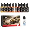 Nicpro 10 Colors Rust & Weathering Model Paint Set, 20ml