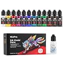 Nicpro 12 Colors Acrylic Model Ink Paint Set, 20ml Ready to Use