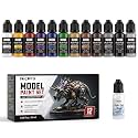 Nicpro 12 Colors Fast Contrast Model Paint Set, 20ml Ready to Use